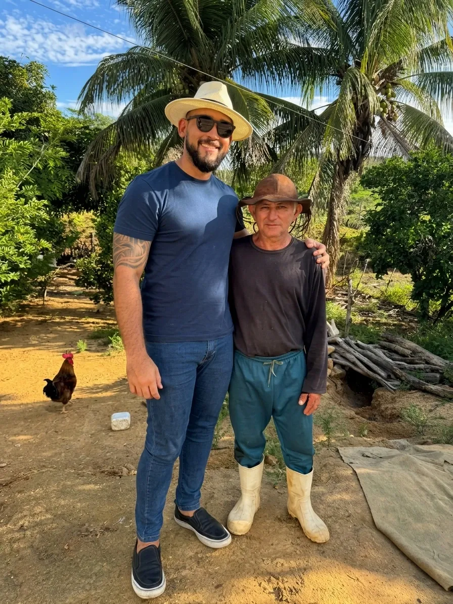 Dr. Cleiton Andrade em atendimento a trabalhador rural